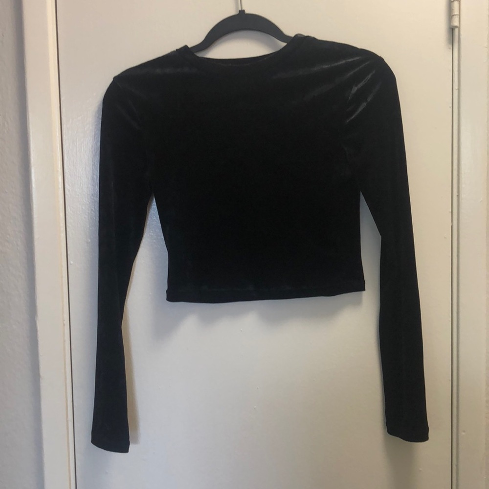 Crushed velvet top